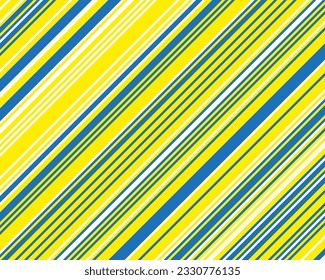 A bright pattern with oblique straight lines of blue, white and yellow. Common design for banners, cards, wallpapers. Vector illustration