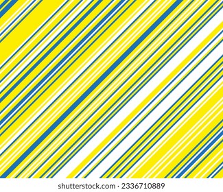 A bright pattern with oblique straight lines of blue, white and yellow. Common design for banners, cards, wallpapers. Vector illustration
