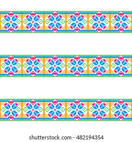 Bright pattern on white background. Seamless pattern of pixels.