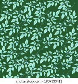 bright pattern of simple flowers. seamless pattern of plants in pastel colors. vector illustration drawn in cartoon style isolated on white background