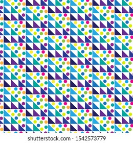 bright pattern simple shapes triangles and circles