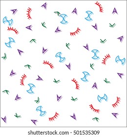 Bright pattern in the style of the Memphis line. Geometric pattern for the cover, booklet, wallpaper, gift. Pattern birthday.