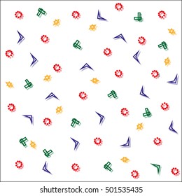 Bright pattern in the style of the Memphis line. Geometric pattern for the cover, booklet, wallpaper, gift. Pattern birthday.