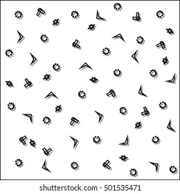 Bright pattern in the style of the Memphis line. Geometric pattern for the cover, booklet, wallpaper, gift. Pattern birthday.