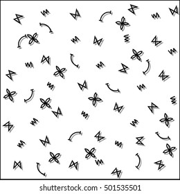 Bright pattern in the style of the Memphis line. Geometric pattern for the cover, booklet, wallpaper, gift. Pattern birthday.