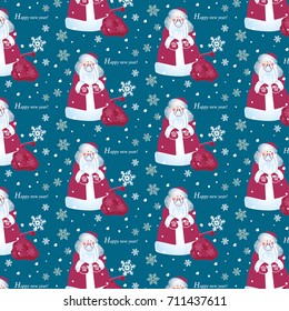bright patterns on a colored background Christmas color patterns on a blue background  Santa Claus