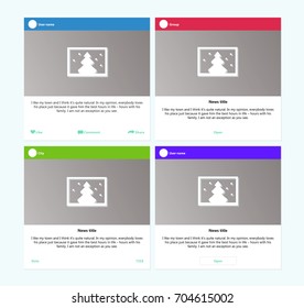 Bright photo frame inspired by photo social network style for friends internet sharing. Vector template for image cards, poster, postcard, web site, ads and design. Picture or portrait frame template