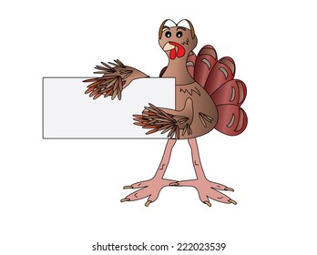 Bright picture of a Turkey with a poster. The poster can be your text.