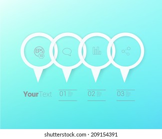 Bright pin list elements illustration 