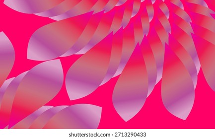 Hellrosa abstrakte Blumenmuster Hintergrund mit geschichteten Blütenblättern in einem symmetrischen radialen Design, moderne florale Vektorgrafik.