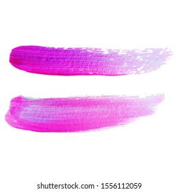 Bright pink acrylic brush stroke.