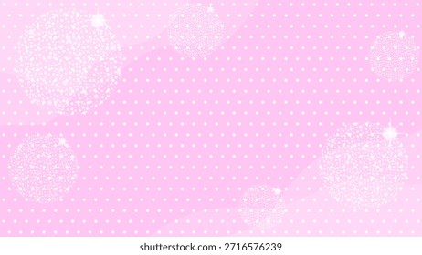 Fondo Rosa Brillante Decorado Con Puntos Blancos Y Gradientes