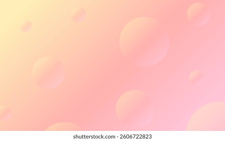 Bright pink background with floating balls inside.