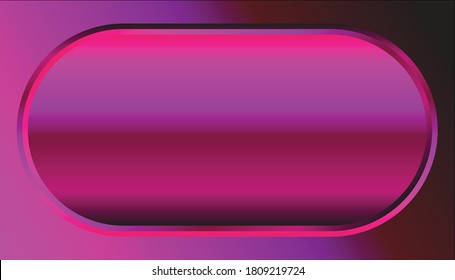 Bright pink background. Gradient. Oval plate.