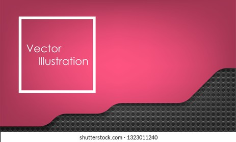 Bright pink background with a layered surface, perforated texture, industrial background