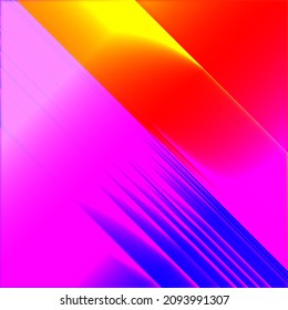 Bright pink background with yellow and blue gradient fills placed diagonally for the cover.