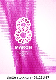 Bright pink color Women's day background