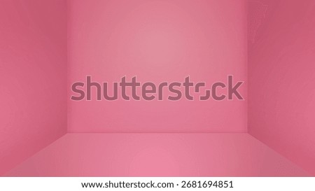 Bright pink colored studio background. Vector illustration. Empty room for product display with soft light