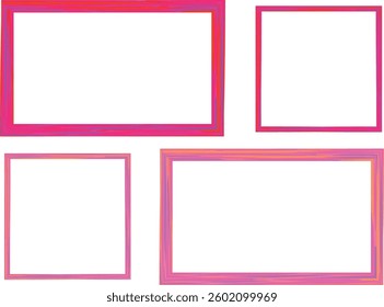 bright pink colorful pattern square frames