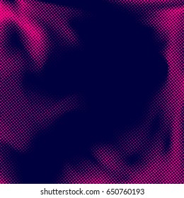 Bright pink dotted distressed old style comic book halftone background. Pop art retro graphic style abstract page layout template. Vector illustration
