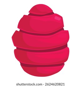 Ovo de dragão rosa brilhante com rachaduras aparecendo, mostrando que está perto da eclosão