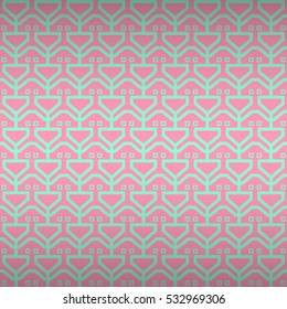 Bright pink fancy seamless pattern background in maze style.