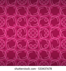 Bright pink fancy seamless pattern background in net
 style. Simple medley repeatable backdrop.