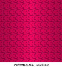 Bright pink fancy seamless pattern in maze style. Vector background. Colored, graphic design for surface, ads, web or other purpose.