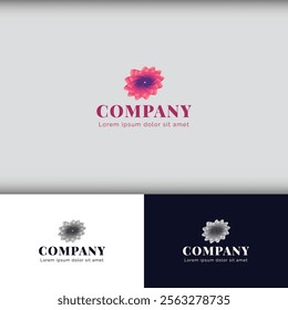 A Bright Pink Flower Logo That Embodies Vibrancy, Charm, and Artistic Expression Through Bold Petals, Dynamic Hues, and Captivating Design, Creating a Cheerful and Unique Visual Identity Full of Joy