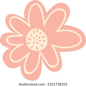 Bright pink flowers clipart isolated