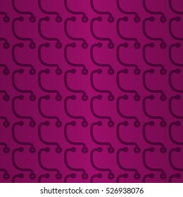 Bright pink geometric seamless pattern background in tribal style. Retro tracery. Shining, symmetrical design for web, carpet, ads or other purpose. Simple puzzle repeatable backdrop.