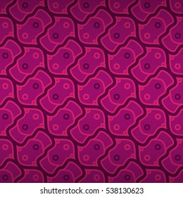 Bright pink geometric seamless pattern in primitive style. Vector background. Modern decor. Vivid, contrast design for carpet, ads, fabric or other purpose.