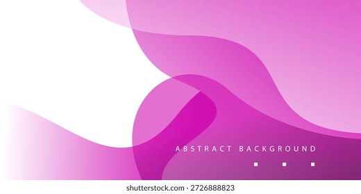 Bright Pink gradient wave lines overlapping white background. design vector