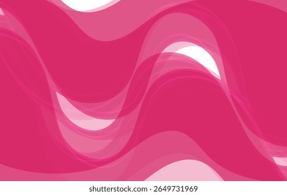 Ondas en capas de color rosa brillante que crean un visual moderno y enérgico. Adecuado para arte digital, diseño de impresión y materiales promocionales