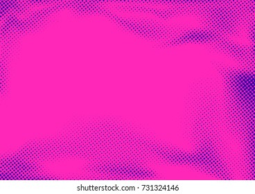 Bright pink layout with dotted retro grain pattern over. Vector illustration