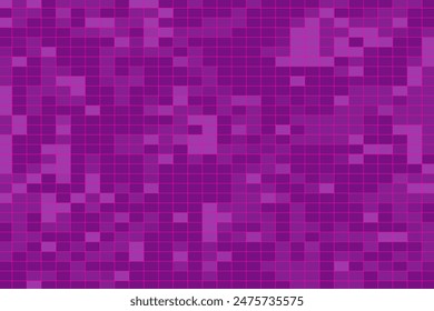 Bright Pink Mosaic Tile Pattern Background. Vector Illustration. Geometric Backdrop. Banner. Wallpaper. Perspective. Pixel