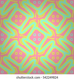 Bright pink ornamental seamless pattern in carpet style. Shining, graphic design for carpet, banner, surface or other purpose.