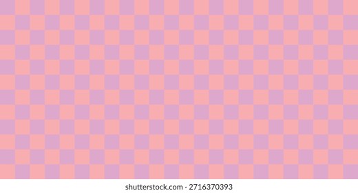Patrón de tablero de damas de color rosa brillante y melocotón - rejilla geométrica inconsútil de moda para Diseños creativos