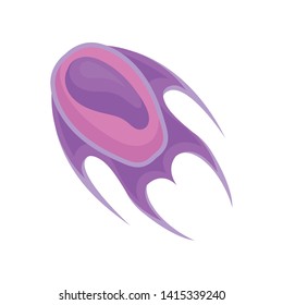 Bright pink plankton. Vector illustration on white background.