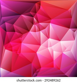 Bright pink polygon abstract bacground.Vector EPS 10 illustration.