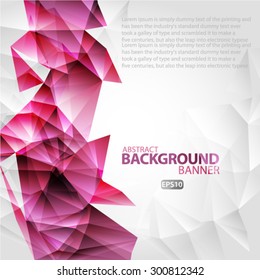 Bright pink polygon abstract background.Vector EPS 10 illustration.