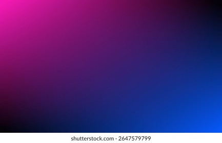 Gradiente rosa brilhante, roxo e azul em um plano de fundo escuro com uma aparência brilhante e de alto contraste — perfeito para designs vetoriais futuros, modernos e abstratos.
