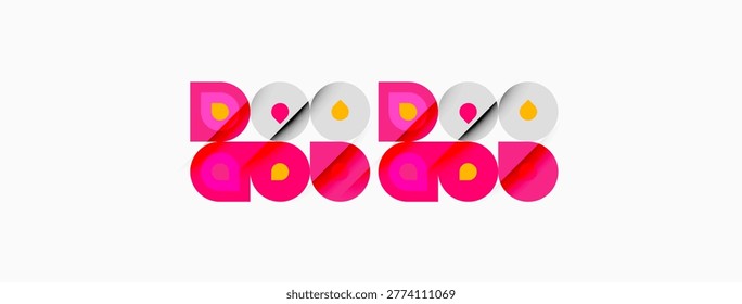 Bright pink, purple design features repeating circular patterns. Text reads Doo Doo twice, vibrant colors dominate composition.