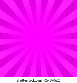 Bright pink rays background. Comics, pop art style. Vector, eps 10.