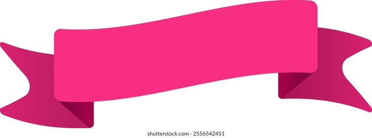 Bright pink ribbon waving, creating a festive atmosphere perfect for celebrations, announcements, or special occasions, adding a touch of elegance and vibrancy