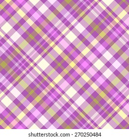 Bright pink seamless pattern with colorful diagonal stripes for girls