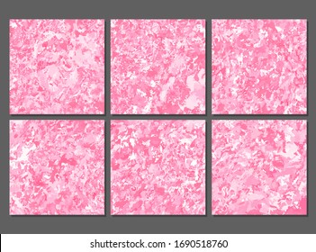 Texturas rosas brillantes. Conjunto abstracto de fondos 