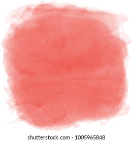 Bright pink watercolor backdrop. Vector.