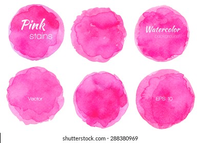 Manchas vectoriales pintadas en color rosa brillante - vectorial de material