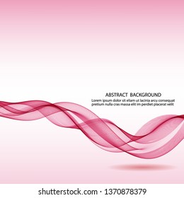 
Bright pink wave on abstract background. Brochure template, design element